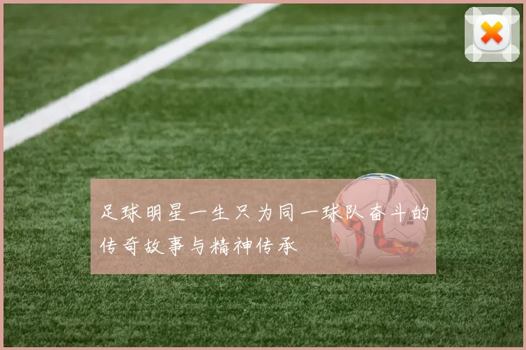 足球明星一生只为同一球队奋斗的传奇故事与精神传承